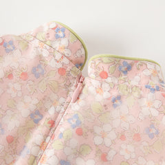 Dave&Bella Girls Summer Chinese Style Floral Print Dress (wallet bag)