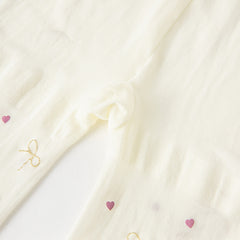 Dave&Bella Girls Summer Beige Butterfly Footed Tights Leggings