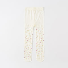 Dave&Bella Girls Summer Beige Butterfly Footed Tights Leggings