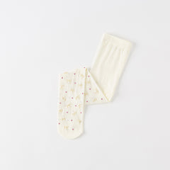 Dave&Bella Girls Summer Beige Butterfly Footed Tights Leggings