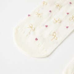 Dave&Bella Girls Summer Beige Butterfly Footed Tights Leggings