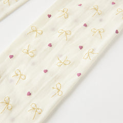 Dave&Bella Girls Summer Beige Butterfly Footed Tights Leggings