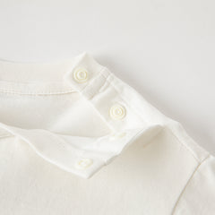 Dave&Bella Summer Toddler Boys Leaf Print White Two-Piece Sets