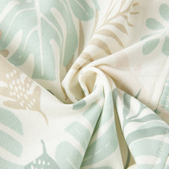 Dave&Bella Summer Toddler Boys Leaf Print White Two-Piece Sets