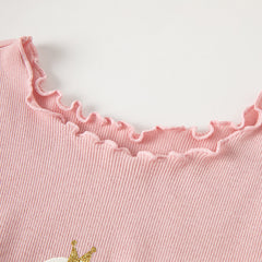 Dave&Bella Kids Girls Summer Swan Print Pink Mesh Birthday Party A-line Dress