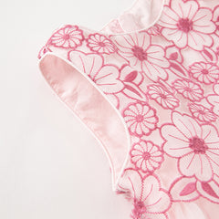 Dave&Bella Toddler Girls Summer Purple Sleeveless Mesh Birthday Party Dress