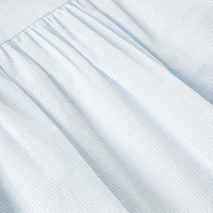 Dave&Bella Toddler Girls Summer Blue White Striped Breathable Cotton Preppy Dress