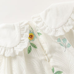 Dave&Bella Toddler Girls Summer Cute Floral Print Doll Collar Party Dress