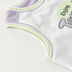 Dave&Bella Toddler Boys Summer Blue/Purple Outdoor Soft Moisture-wicking Outfit Sets