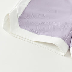 Dave&Bella Toddler Boys Summer Blue/Purple Outdoor Soft Moisture-wicking Outfit Sets