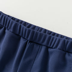 Dave&Bella Toddler Boys Summer Blue/Purple Outdoor Soft Moisture-wicking Outfit Sets