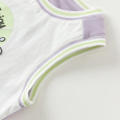 Dave&Bella Toddler Boys Summer Blue/Purple Outdoor Soft Moisture-wicking Outfit Sets