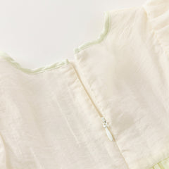 Dave&Bella Girls Summer Chinese Style Green Mesh Princess Dress (wallet bag)