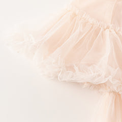 Dave&Bella Toddler Girls Summer Light Pink Cute Mesh Princess Dress (wallet bag)