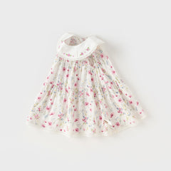 Dave&Bella Toddler Girls Summer Floral Print Sweet Casual Sleeveless Vest Dress