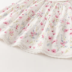 Dave&Bella Toddler Girls Summer Floral Print Sweet Casual Sleeveless Vest Dress