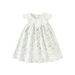 Dave&Bella Summer Toddler Girls Sleeveless Floral Princess Dress