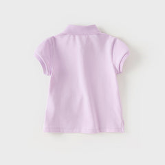 Dave&Bella Kids Girl Summer Purple/Pink Cotton Outdoor Polos