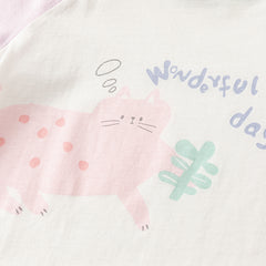 Dave&Bella Toddler Girls/Boys Summer Cotton Cartoon Print Casual T-shirt Top