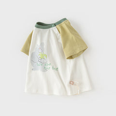 Dave&Bella Toddler Girls/Boys Summer Cotton Cartoon Print Casual T-shirt Top