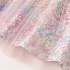 Dave&Bella Girls Summer Sleeveless Floral Sleeveless Princess Dress