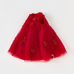 Dave&Bella Kids Girls Summer Festival Red Sleeveless Luxury Tulle Formal Princess Dress