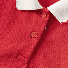 Dave&Bella Toddler Girl Summer Cotton Red/Pink Polo Princess Dress