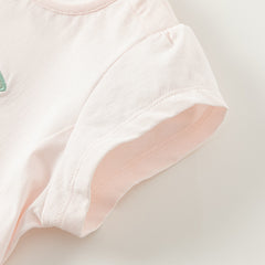 Dave&Bella Toddler Girls Summer Pink Cotton T-Shirts