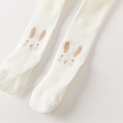 Dave&Bella Girls Summer White/Pink/Beige Thin Footed Tights Leggings