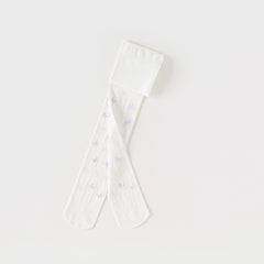 Dave&Bella Girls Summer Butterfly Print White Footed Tights Leggings