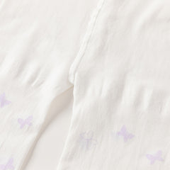 Dave&Bella Girls Summer Butterfly Print White Footed Tights Leggings