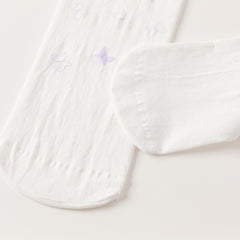 Dave&Bella Girls Summer Butterfly Print White Footed Tights Leggings