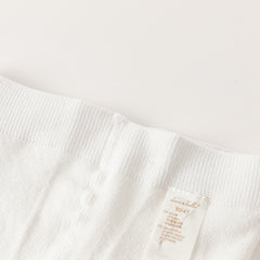 Dave&Bella Girls Summer White/Pink/Beige Thin Footed Tights Leggings