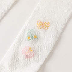 Dave&Bella Girls Summer White/Pink/Beige Thin Footed Tights Leggings