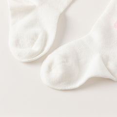 Dave&Bella Girls Summer White/Pink/Beige Thin Footed Tights Leggings