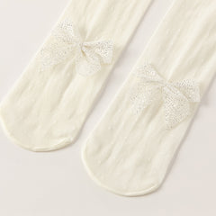 Dave&Bella Girls Summer Beige/Rose Pink Garden Footed Tights Leggings