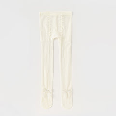 Dave&Bella Girls Summer Beige/Rose Pink Garden Footed Tights Leggings