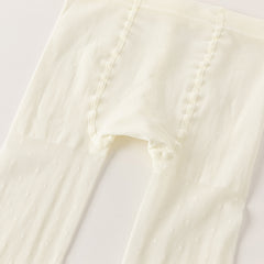 Dave&Bella Girls Summer Beige/Rose Pink Garden Footed Tights Leggings