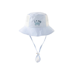 Dave&Bella Boys Summer Cotton Breathable Blue Striped Fisherman Hat