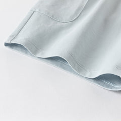 Dave&Bella Kids Boys Summer Cotton Blue Striped Polos Shorts Sets