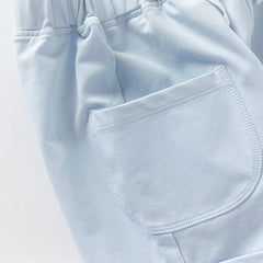 Dave&Bella Toddler Boys Summer Cotton Beige College Polos Short Pant Sets