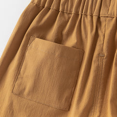 Dave&Bella Toddler Boys Summer College Yellow White Striped T-shirt Shorts Sets