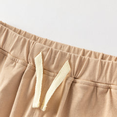 Dave&Bella Toddler Boys Summer Cotton Yellow T-shirt Short Pant Sets