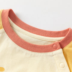 Dave&Bella Toddler Boys Summer Cotton Yellow T-shirt Short Pant Sets