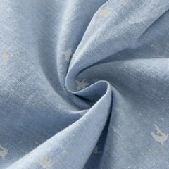 Dave&Bella Toddler Boys Summer Grey Blue Linen Thin Shirt