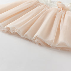 Dave&Bella Girls Summer Light Pink Floral Mesh Princess Dress