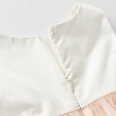 Dave&Bella Girls Summer Light Pink Floral Mesh Princess Dress