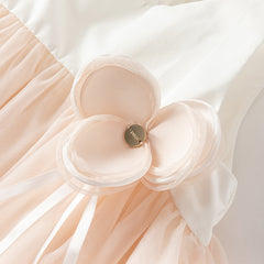 Dave&Bella Girls Summer Light Pink Floral Mesh Princess Dress