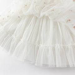 Dave&Bella Girls Summer White Mesh Princess Dress