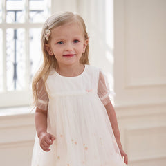 Dave&Bella Girls Summer White Mesh Princess Dress